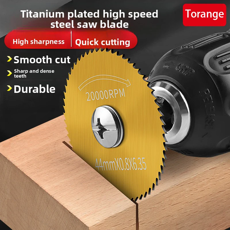 

Woodworking saw blade, titanium coated steel small saw blade, specialized cutting blade, electric drill, circular saw blade