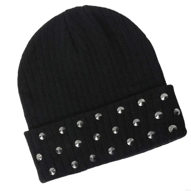 

Q22D Casual Streetwear Skull Cap Studded Comfortable Hat for Teens Adults