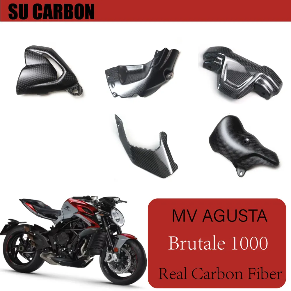 

100% Real Carbon Fiber Full Fairing kits For MV Agusta Brutale 1000 Motorcycle Exhaust Cover EngineInstrument cover Brutale1000