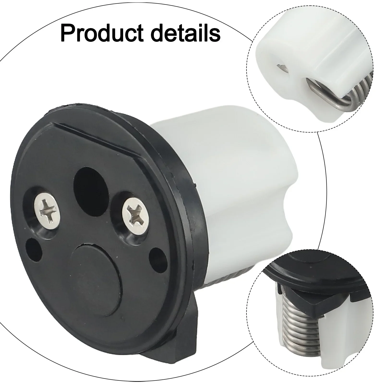 

For RV Toilets For Easy Replacement Spring Cartridge Kit EcoVac Toilet Cartridge Leak-proof All-in-One Kit Black End Cap