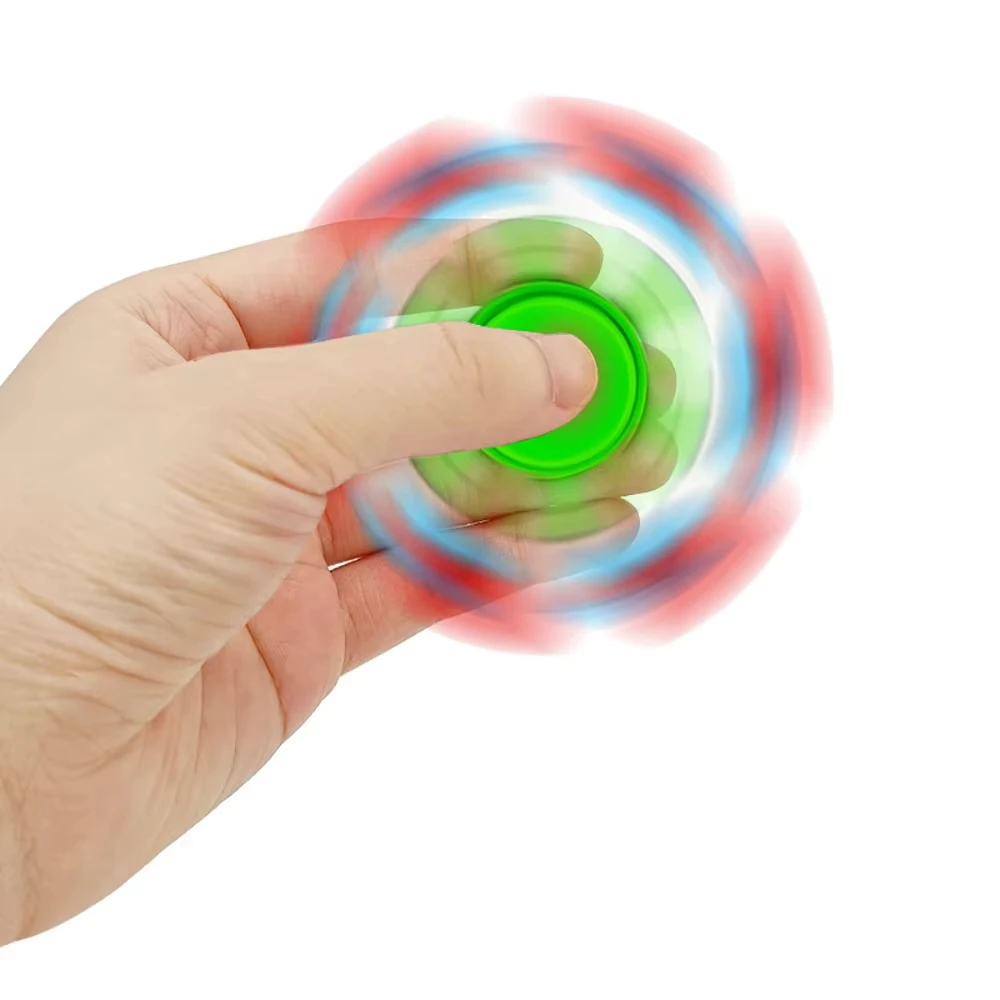 

6pcs Variety Fingertip Gyro Chain Gyro Parent-child Games Four-link Bicycle Chain Top Decompression Toy Spinner Desk Toy