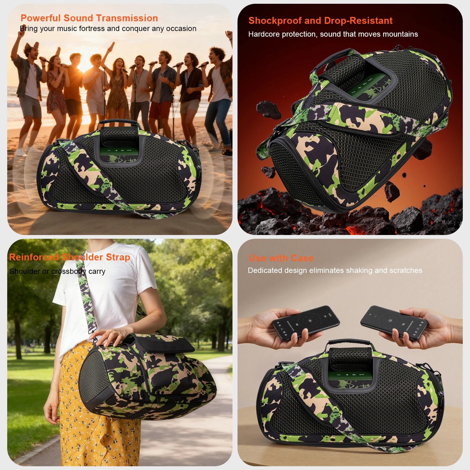 أكياس قماشية عالية النقل للصوت لحقيبة تخزين مكبر الصوت JBL BOOMBOX 4 (العلبة فقط) #6