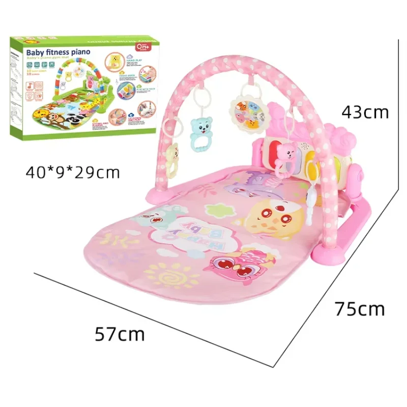 Funny Children Toys Baby Play Gym Mat Game Blanket Baby Activity Gym Mat Piano Fitness Rack Musical toy For Toddler 0-12 Moths