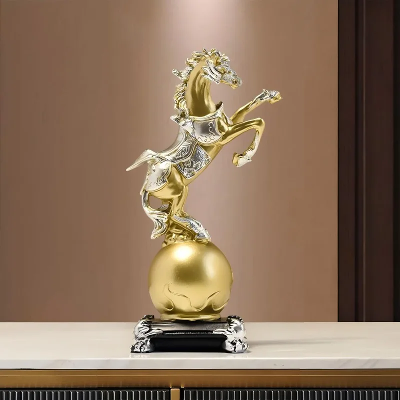 New Horse Statue Model, Leaping Horse Statue, Living Room, Cabinet, Office Desktop Decoration Animal Statue, 2026