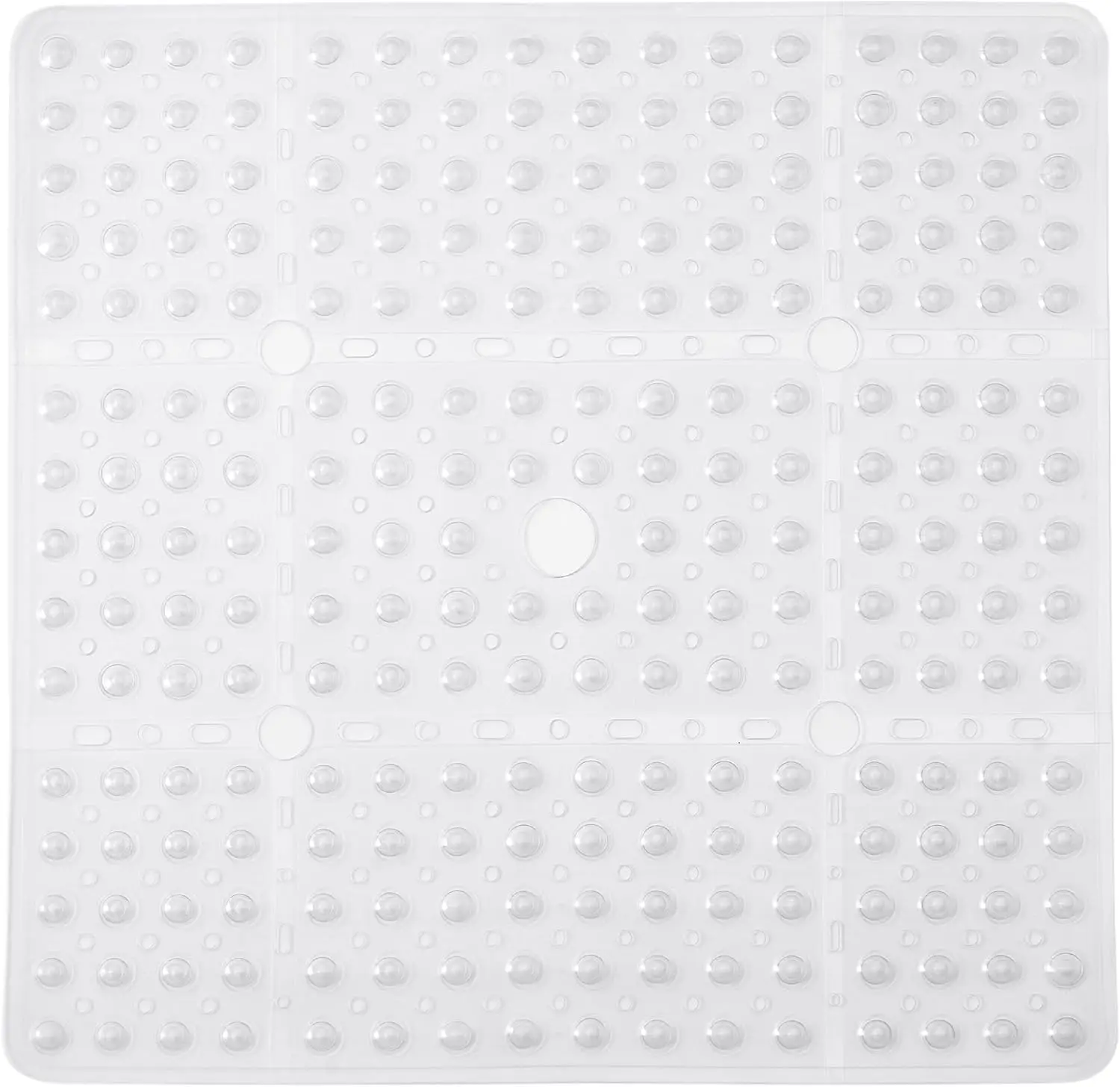 

Квадратный коврик для душа 27x27 дюймов — большой прозрачный противоскользящий коврик для душа — нескользящий квадратный коврик для ванной комнаты с прочной сеткой