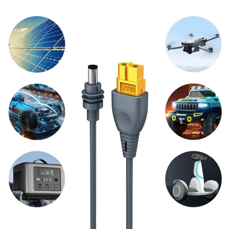 

ABVA-XT60 Male Connectors For Starlink Mini Power Cable- DC XT60 To DC Male Adapter Cord For Portable Power Station
