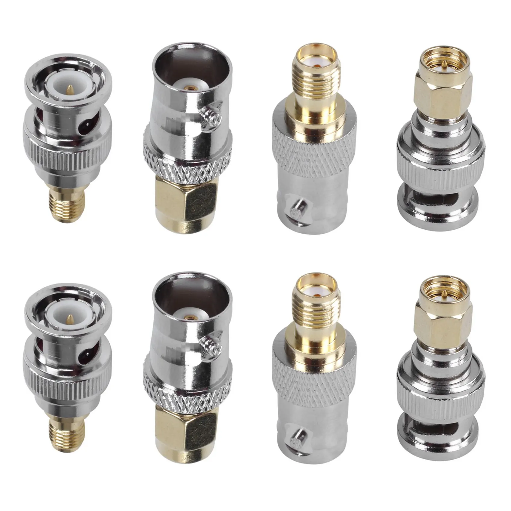 Delicate Texture-SMA To BNC Kits RF Coaxial Adapter Male Female Coax Connector 12 Pieces