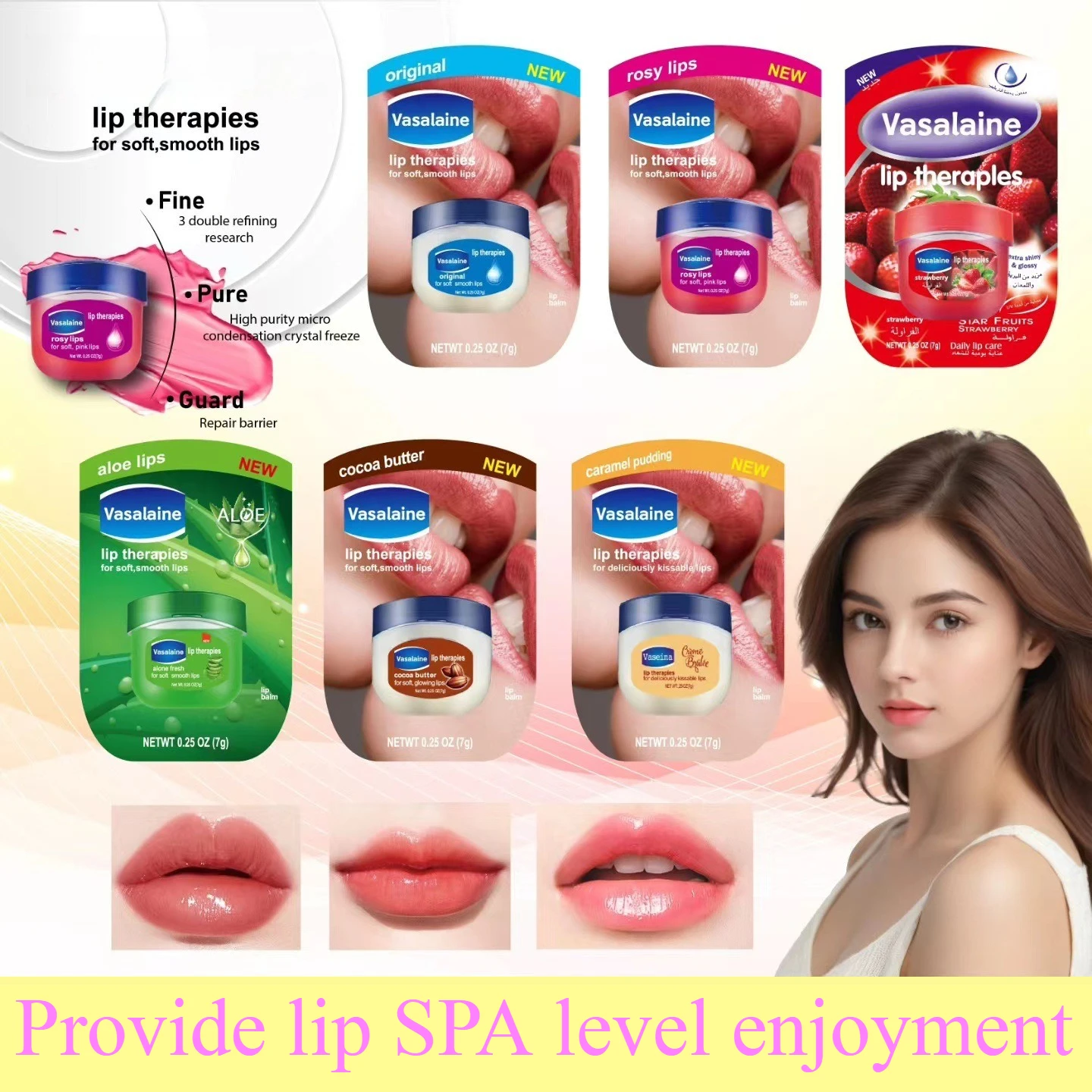 

High Moisturizing 7g Lip Balm Lip Mask Hydrating Men's and Women's Anti-Dry Preventing Dryness Removing Dead Skin