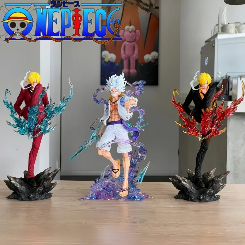 Hot Sale 28cm One Piece Anime Figures Sanji  Pop Smoking Sanji Figurine Devil Foot Statue Pvc Toy Collection Toy Birthday Gifts