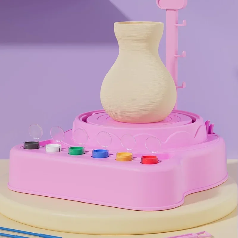 

Electric Turntable Hand-painted Embryonic Pottery Machine DIY Soft Pottery Clay No-burning No-bake Clay Pottery Clay Machine