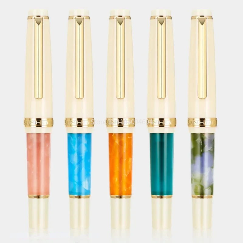 Jinhao 82 Mini Cute Short Portable Pocket Fountain Pen Students Acrylic/Plastic Calligraphy Practice Writing Business Pen Gift