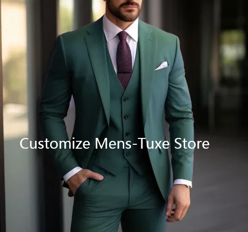 Purple Men\'s Suits Elegant Blazer Terno High Quality 3 Piece Jacket Pants Vest Set Business Outfits Costume Homme Slim Fit 2024