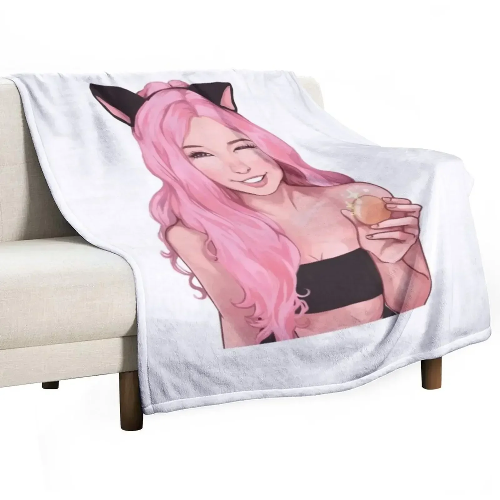 Beautiful Belle Delphine Throw Blanket All Weather Soft Throw Blanket for Sofa
