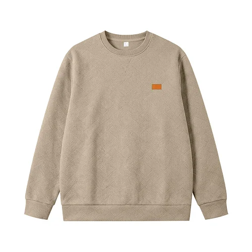 American new outdoor leisure sports men's simple commuting loose texture crewneck sweater