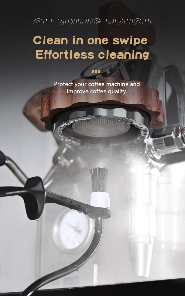 Cepillo de limpieza a vapor resistente al calor para cafeteras, cepillo de limpieza para máquinas de espresso, cabezal d