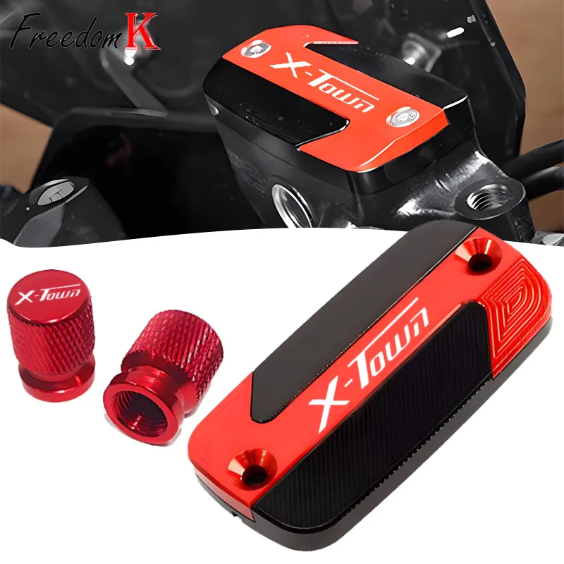 Fit For KYMCO XTOWN300i XTOWN125i X-TOWN 125 i 300 Motorcycle Front Brake Fluid Reservoir Oil Cup Cap Master Cylinder Cover