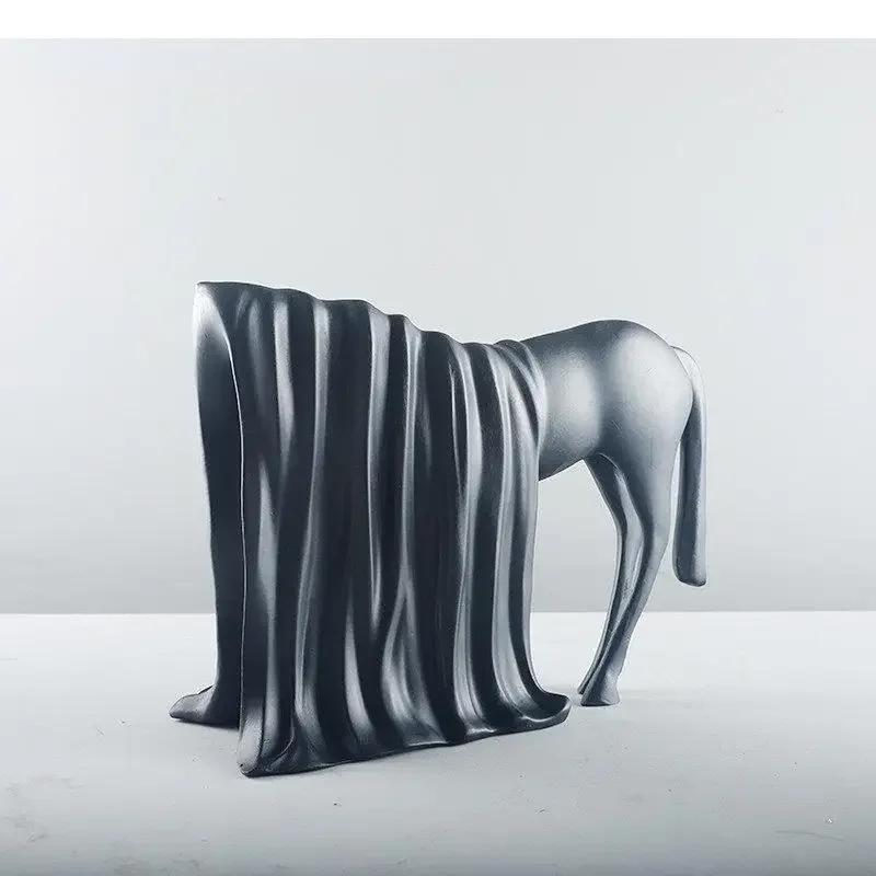 

#For Black/white Resin Animal Sculpture Horse Ornaments Living Room Home Decoration Accessories Crafts Artwork Figurines Statue