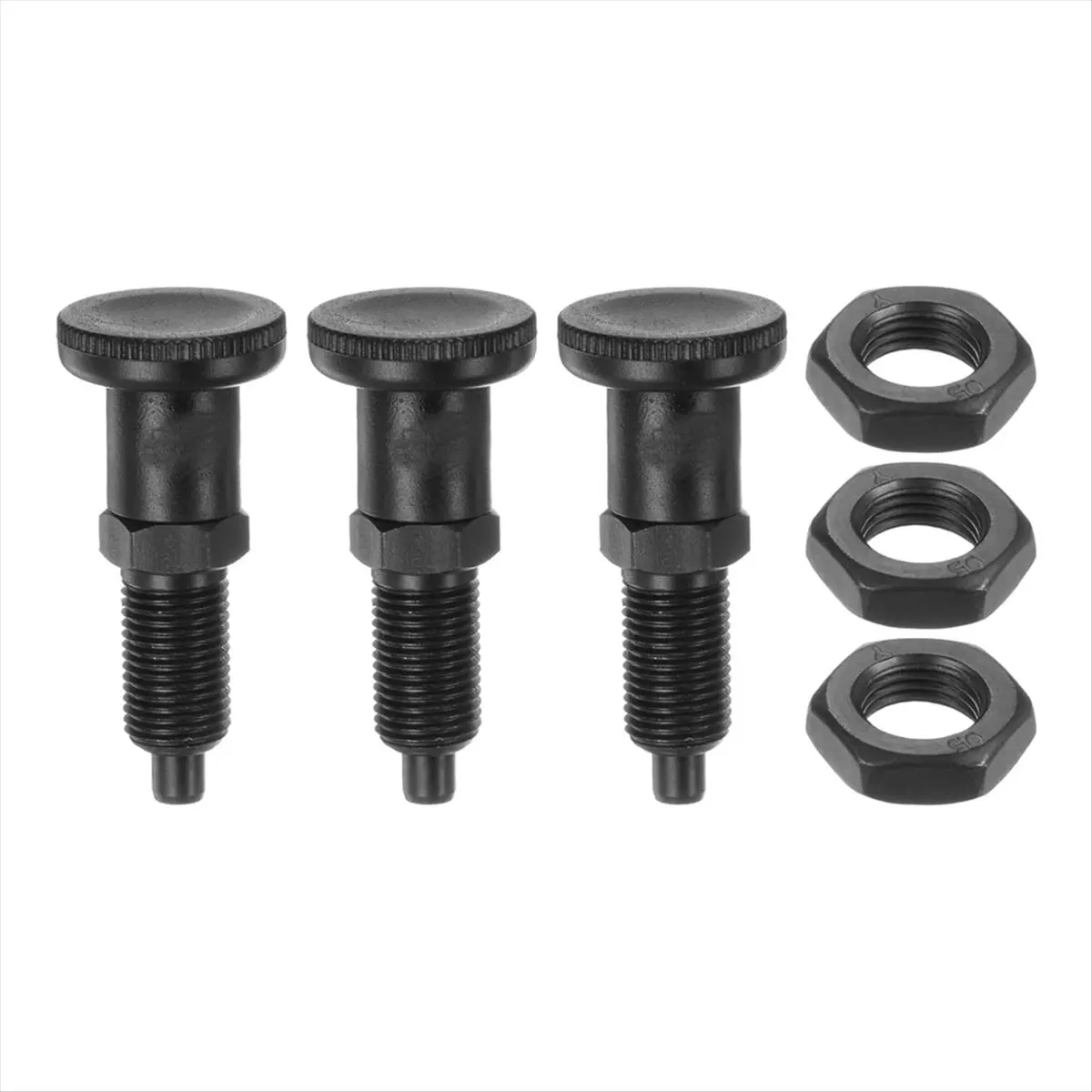 A20I 3pcs Push Fit Ball Nose Spring Plunger M10x1Thread 5mm Pin Dia.Carbon Steel Return Knob Plunger Retractable Plunger