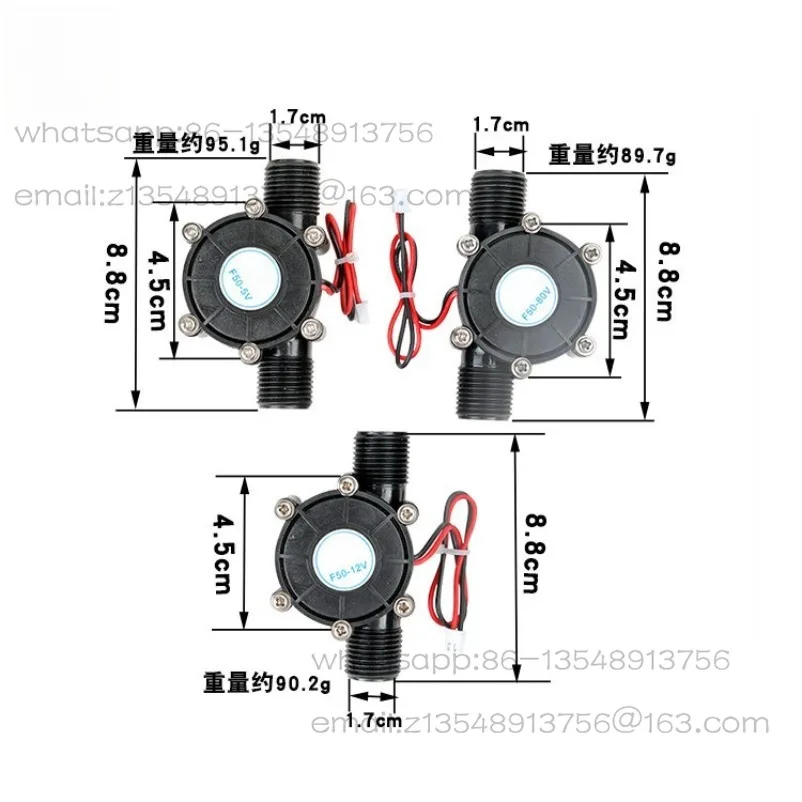 5V12V80V DC Generator F50 Small Mini Hydraulic Test Pipeline Hydraulic Generator Faucet