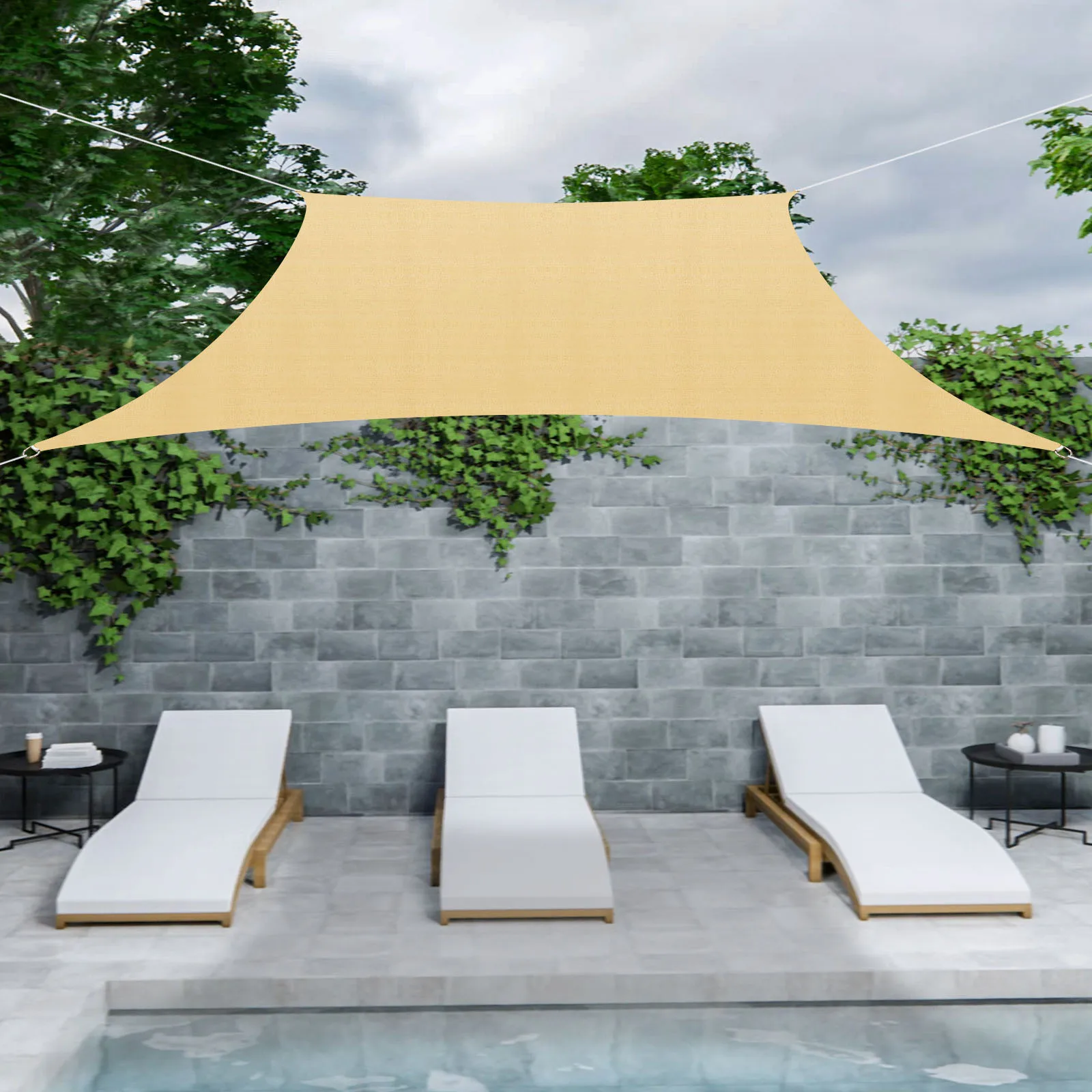 Durable Square Sun Shade Sail - Versatile Outdoor UV Protection for Patios, Gardens & Pools