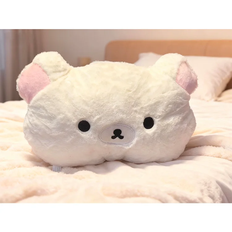 Meistverkauftes süßes Rilakkuma-Plüsch-warmes Handkissen, Cartoon-Bär, Plüschtier, weiches Kissen, Geburtstagsgeschenk – Detail 8