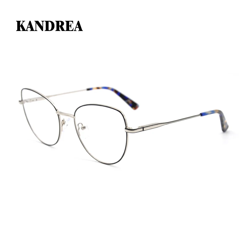 

KANDREA Alloy Cateye Glasses Frame Women Fashion Eyewear Female Brand Designer Vintage Myopia Optical Eyeglasses Frame HG5613