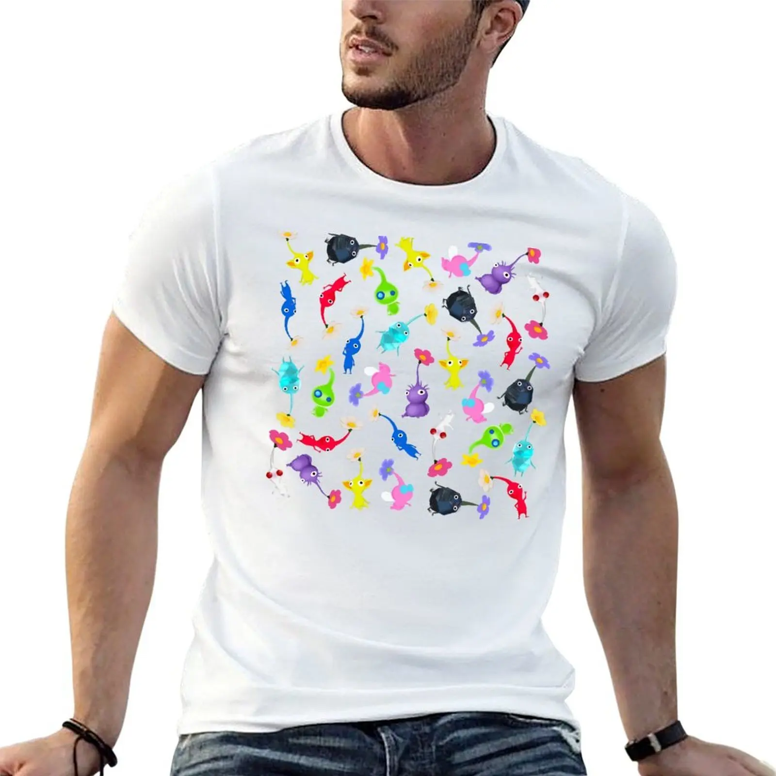 ALL Pikmin T-Shirt anime clothes oversized graphic tee outfits for men