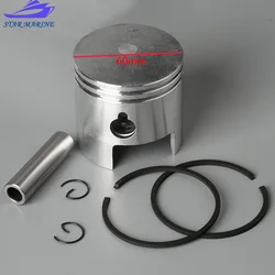 350-00001-1 Piston Set STD 60MM For Tohatsu Outboard Motor 2 Stroke 18HP M18E 350-00001-0 350-00001 Diameter 60mm Boat Engine