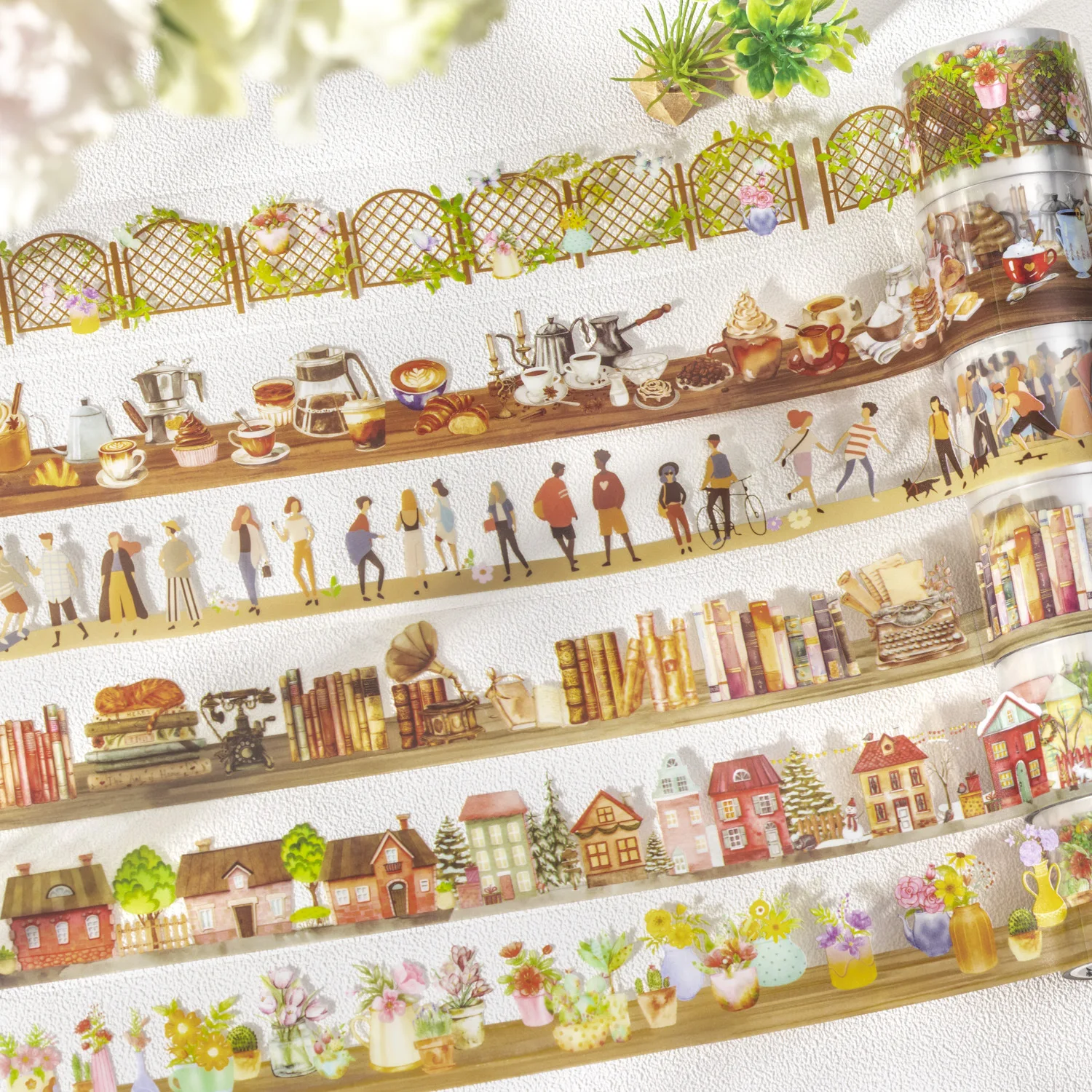 1pcs/1lot Decorative Adhesive tapes  Meeting with life Scrapbooking DIY Paper Scrapbooking Stickers