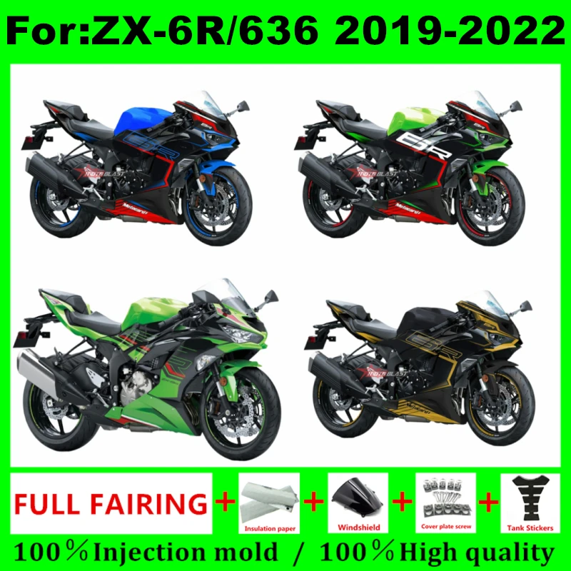Motorcycle full Fairing kit Fit For KAWASAKI Ninja ZX6R 636 ZX-6R 2019 2020 2021 2022 19 20 21 22 whole fairings kits bodywork
