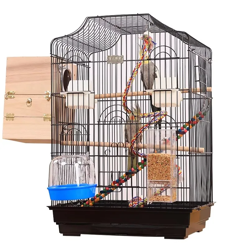 

Large Metal Stainless Steel Bird Parrot Cage with Play Top