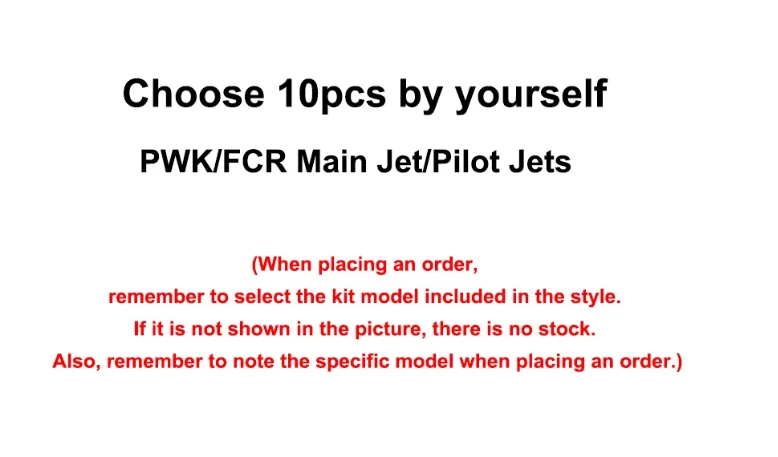 NIBBI 6/10 Stück PWK Vergaser FCR Hauptdüsen M5 M6 Einspritzdüsen-Set für PWK Vergaserdüsen-Kit Motocross Zubehör – Detail 1