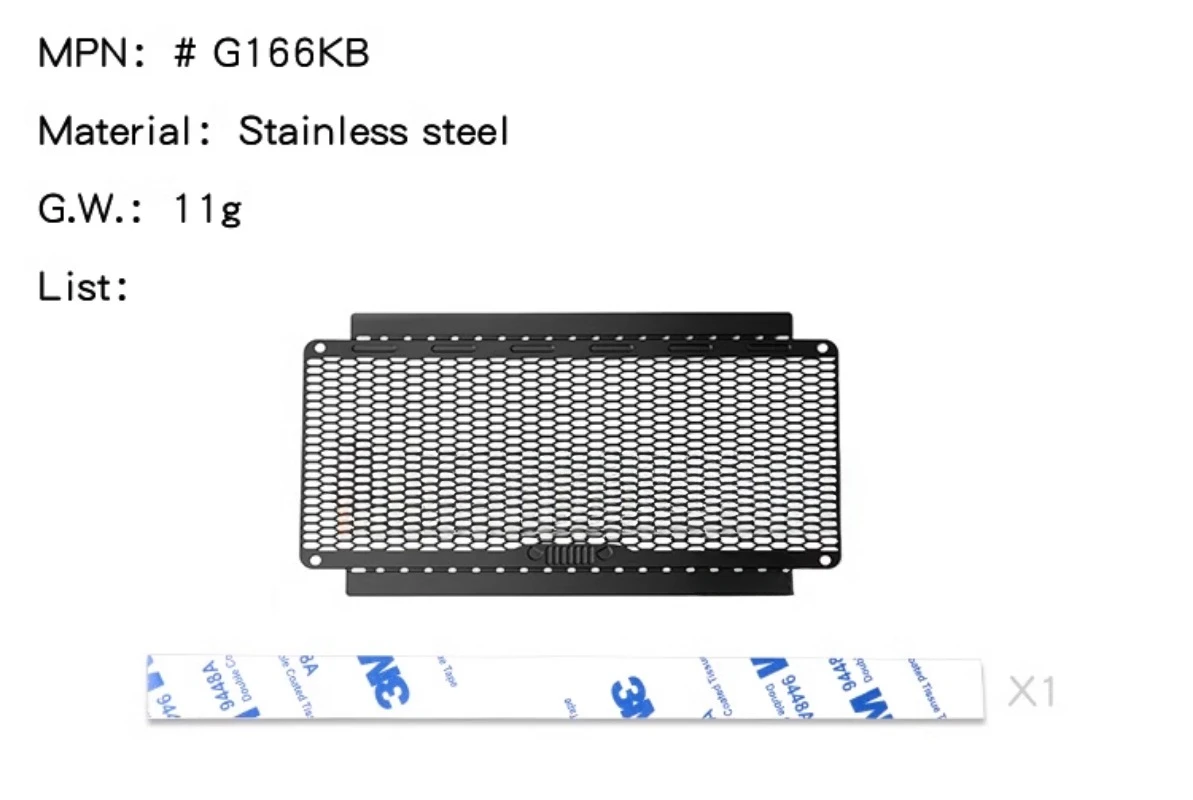 Rvs Watertank Decoratie Stuk Insect Preventie Netto voor 1/10 RC Crawler Auto Traxxas SCX10 Wrangler Upgrade Onderdelen