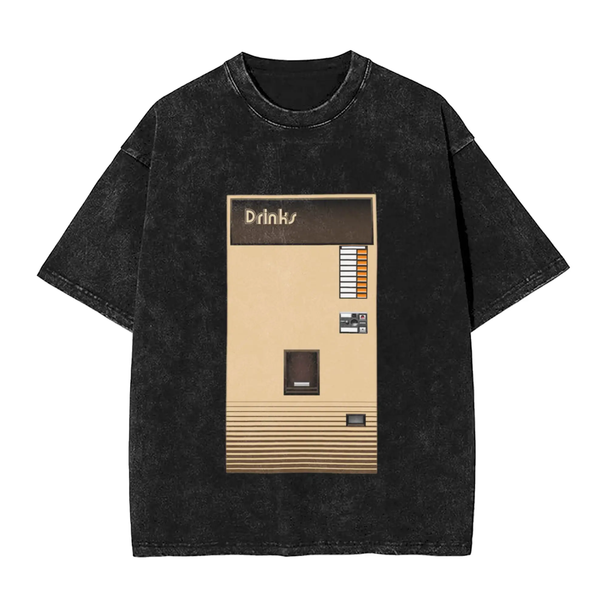 NDVH Drinks vending machine Classic Comfort A Washed T Shirt Men's Women's Oversized Cotton Tees Tops