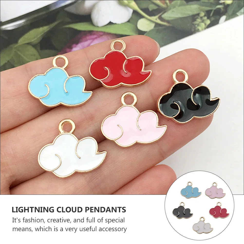 

90pcs Cloud Pendants Diy Hanging Decor For Necklace Earring Bracelet Making Supplies Jewelry Ornaments Craft Accessories