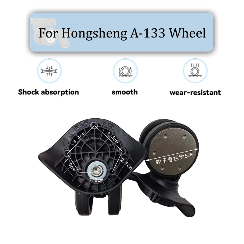 

For Hongsheng A-133 Universal Wheel Replacement Suitcase Rotating Smooth Silent Shock Absorbing Wheel Accessories Wheels Casters