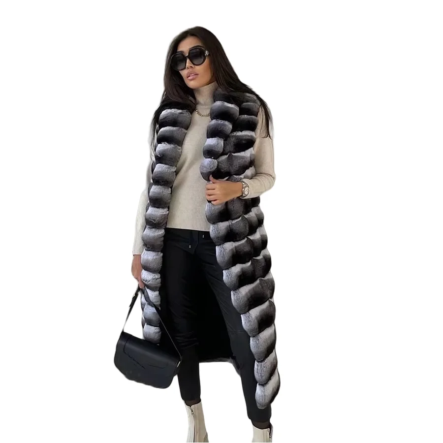 ฤดูหนาวธรรมชาติ Rex กระต่ายขนสัตว์ผู้หญิงสั้นเสื้อขนสัตว์ Chinchilla ขนสัตว์ผู้ขายที่ดีที่สุดเสื้อขนสัตว์จริง