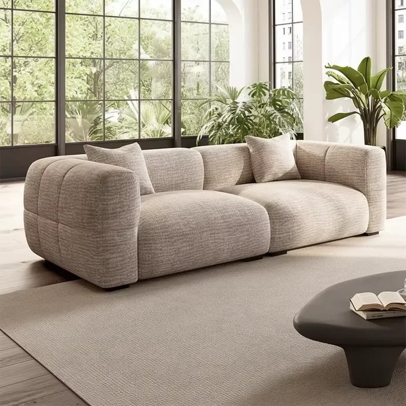 Modern Three-Seater Sectional Sofa Set Home Cream Style Cloud Couches Fancy Living Room Hotel Durable Comfortable Washable