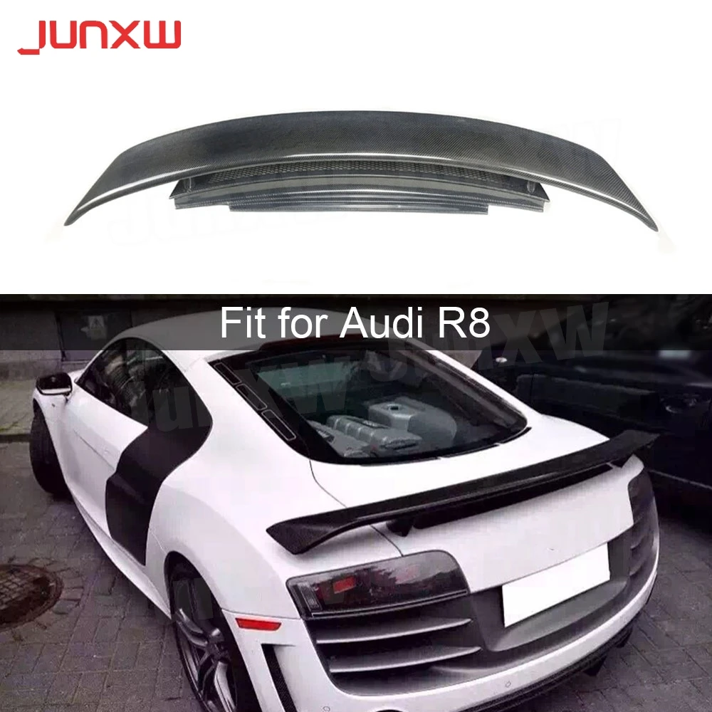 

For Audi R8 2018 2019 Carbon Fiber Rear Trunk Boot Spoiler Wing Auto Racing Car Styling