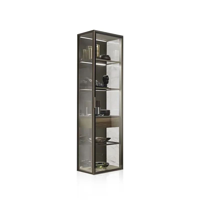 Aluminum alloy hanging cabinet wall-mounted wall cabinet wall-mounted storage glass figure display cabinet