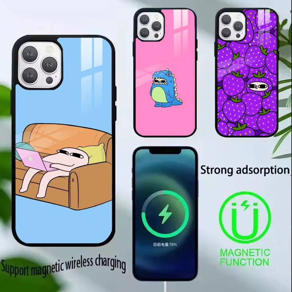 

Ketnipz Cartoon Leather Phone Case For iPhone17,16,15,14,13,12,11 Plus,Pro Allows magnetic wireless charging