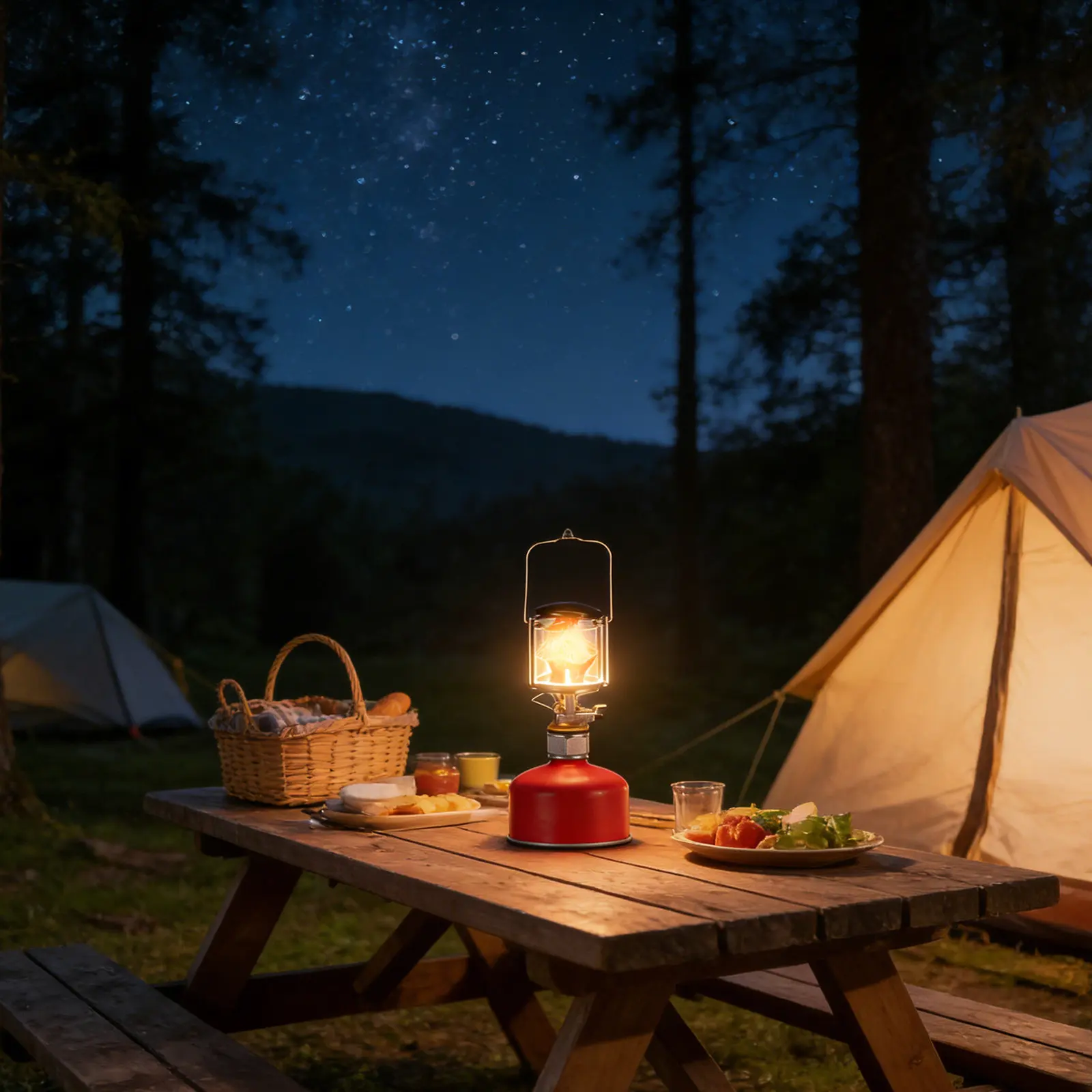 1Set Outdoor Gas Lantern Camping Light Portable Lamp for Boating Fishing Barbecue Emergency Use Premium Material