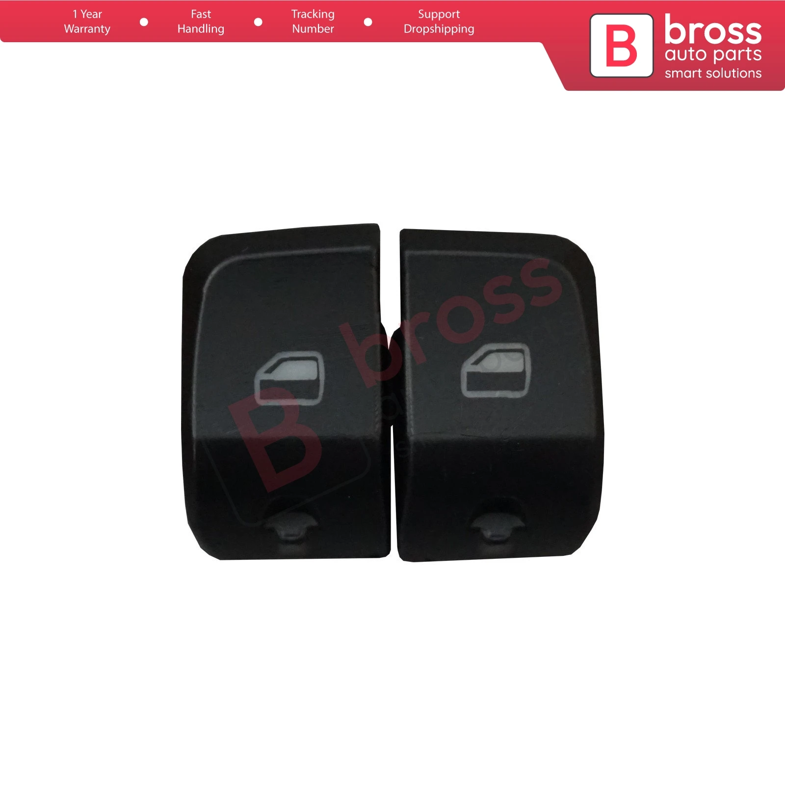 

Bross Auto BDP676 2 Pieces Driver Master Control Panel Switch Button Cap Cover 8KD959851 For Audi A4 S4 B8 Q5 Audi A5 S5 MK1