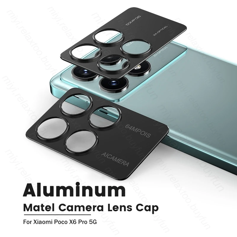 Aluminum Alloy Camera Lenses Protector Cover For Xiaomi Poco X6 Pro 5G Metal Ring Back Lens Case On Poko Little X 6 Pro X6Pro 5G