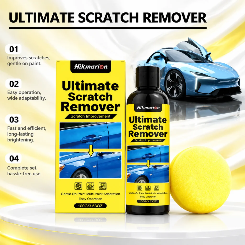 Car Scratch Repair Kit For All Paint Color Stain Restorer Surface Spot Removal Save Expensive Shop Repair Cost Polishing Paste