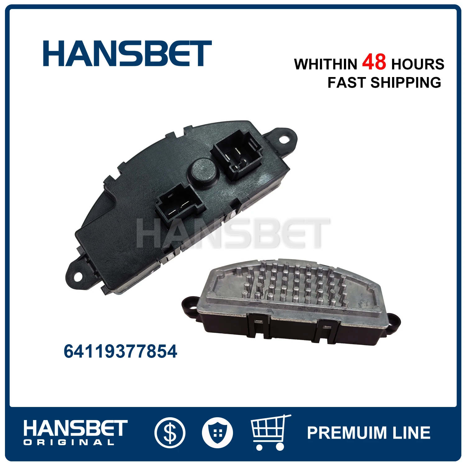 BLOWER MOTOR RESISTOR BMW F45 F46 F48 2 MINI F55 F56 E84 X1 X2 F39 228i i3 12-2015 64119377854,64119301594 HANSBET