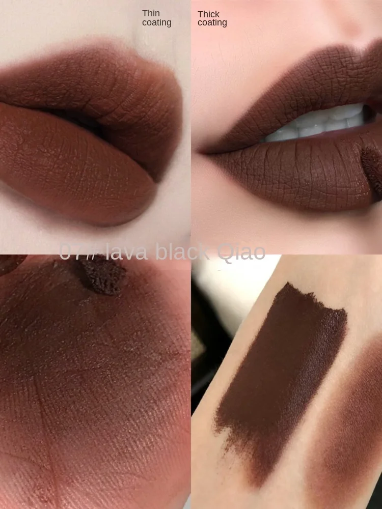 Yhl Beauty Soil Brown Lip Lacquer Poisoning Dark Chocolate Brown Matte Lipstick