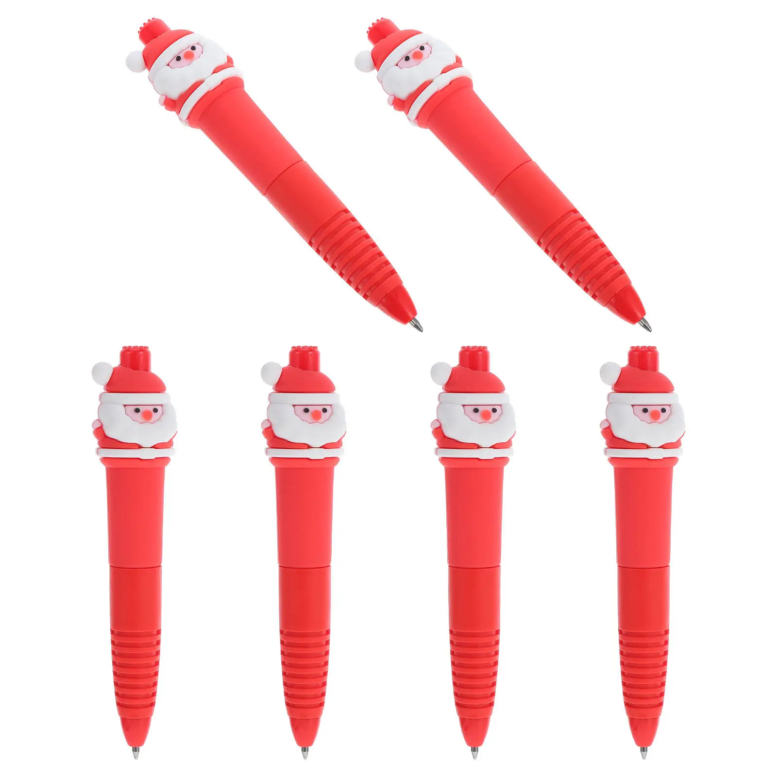 6 Pcs Cute Pen Christmas Ink Decompression Pens Funny Holiday Black Diy Crafting