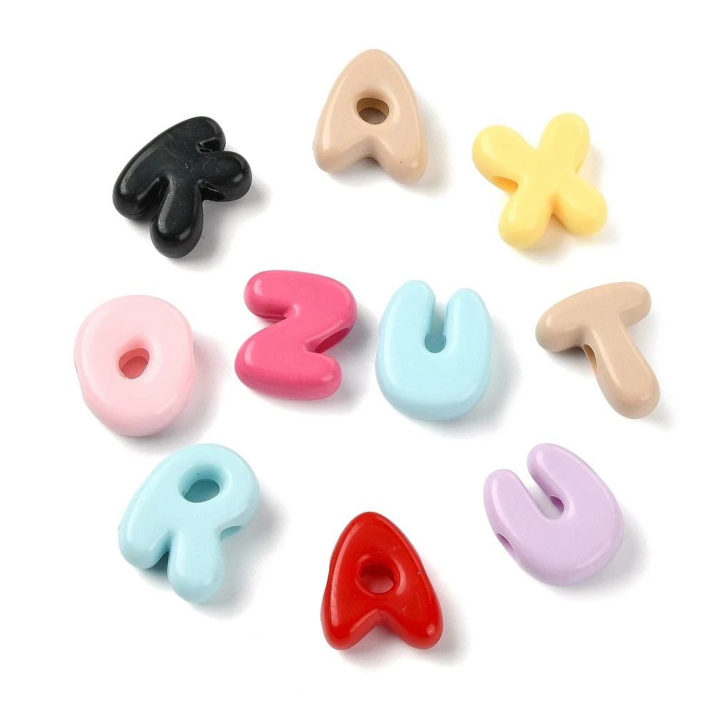 250g/set Mixed Acrylic Letter Alphabet Beads Bulk Loose Spacer Beads for DIY Bracelet Necklace Handmade Name Jewelry Craft Makin
