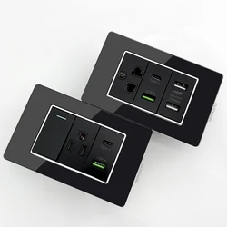 American Thai Standard USB Type-C 20W Fast Charging Power Outlet,Mexico with Smart usb c 3A Socket Wall Electric Light Switch